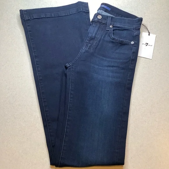 7 For All Mankind Jeans 25X35 Dojo Deep Blue NWT - Picture 3 of 6